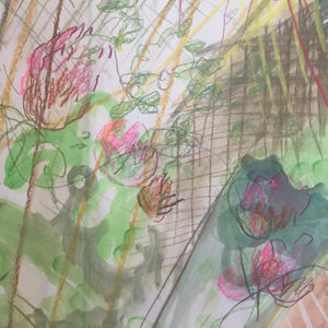 mixed media drawing