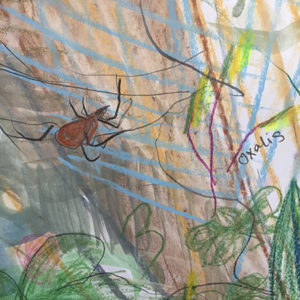 mixed media drawing